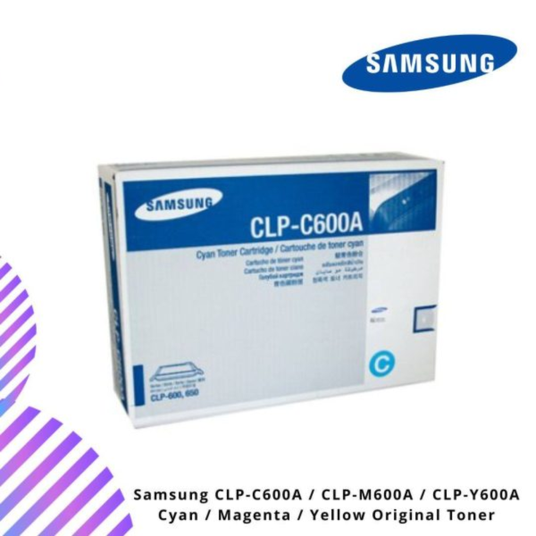 [Clear Stock] Samsung CLP-C600A / CLP-M600A / CLP-Y600A Cyan / Magenta / Yellow Original Toner
