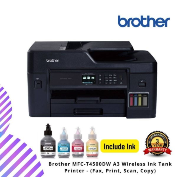 Brother MFC-T4500DW A3 Wireless Ink Tank Printer - (Fax, Print, Scan, Copy)