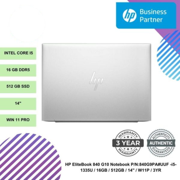 SHOPEELAZADA-2024-12-27T123654.962.png HP EliteBook 840 G10 Notebook P/N:840G9PA#UUF -i5-1335U / 16GB / 512GB / 14" / W11P / 3YR