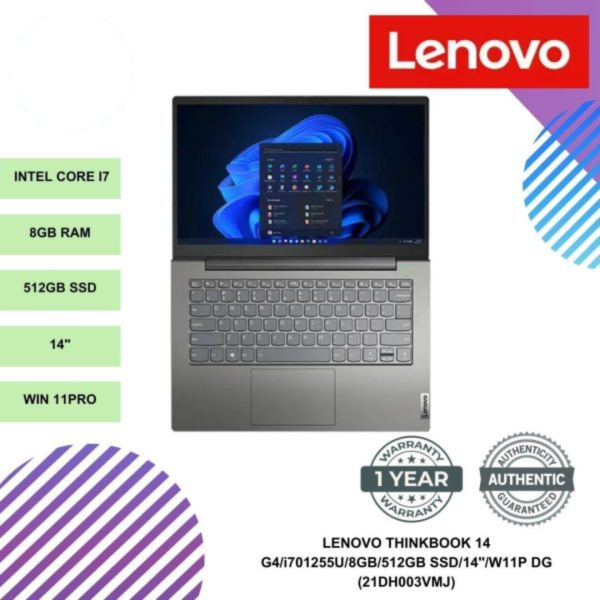 LENOVO THINKBOOK 14 G4/i701255U/8GB/512GB SSD/14"/W11P DG (21DH003VMJ)