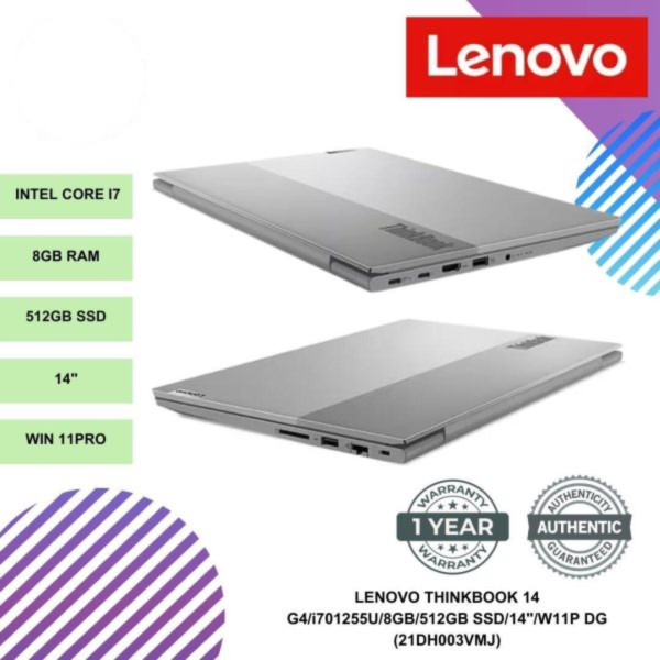 LENOVO THINKBOOK 14 G4/i701255U/8GB/512GB SSD/14"/W11P DG (21DH003VMJ)