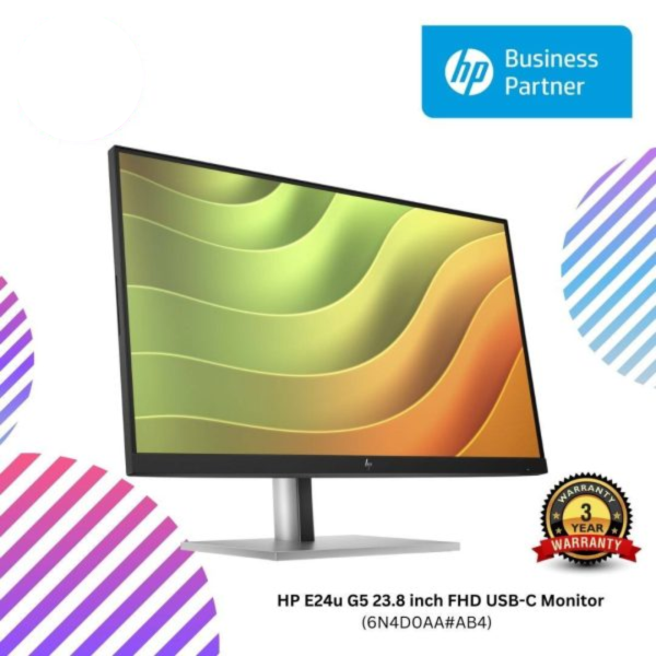 HP E24u G5 23.8 inch FHD USB-C Monitor (6N4D0AA#AB4)