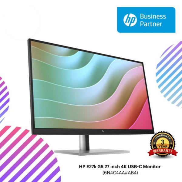 HP E27k G5 27 inch 4K USB-C Monitor  (6N4C4AA#AB4)