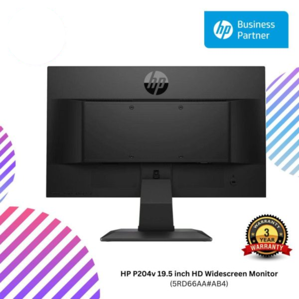 HP P204v 19.5 inch HD Widescreen Monitor (5RD66AA#AB4)