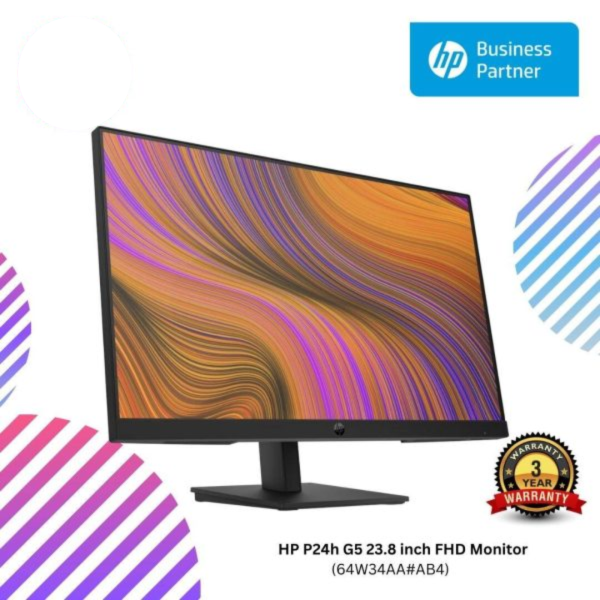 HP P24h G5 23.8 inch FHD Monitor (64W34AA#AB4)