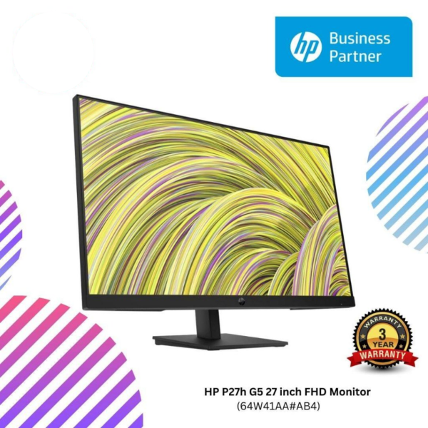 HP P27h G5 27 inch FHD Monitor (64W41AA#AB4)