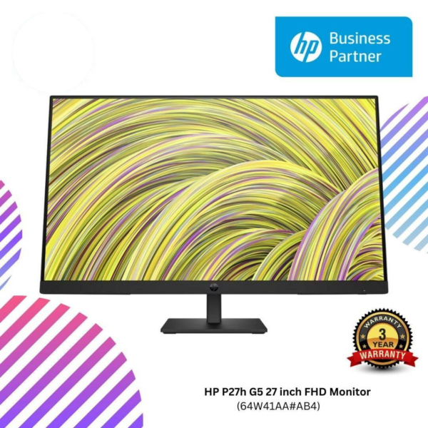 HP P27h G5 27 inch FHD Monitor (64W41AA#AB4)