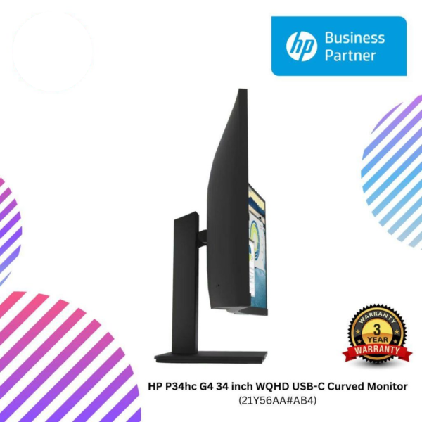 HP P34hc G4 34 inch WQHD USB-C Curved Monitor (21Y56AA#AB4)