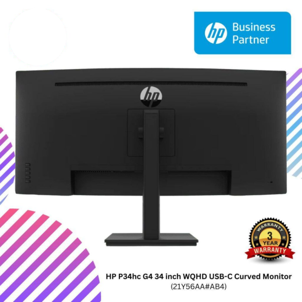 HP P34hc G4 34 inch WQHD USB-C Curved Monitor (21Y56AA#AB4)