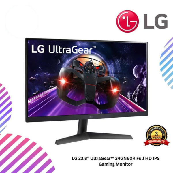 LG 23.8” UltraGear™ 24GN60R Full HD IPS Gaming Monitor