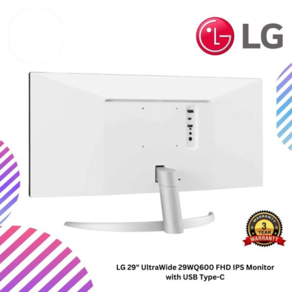 LG 29" UltraWide 29WQ600 FHD IPS Monitor with USB Type-C