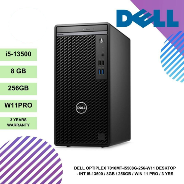 DELL OPTIPLEX 7010MT-I5508G-256-W11 DESKTOP - INT I5-13500 / 8GB / 256GB / WIN 11 PRO / 3 YRS
