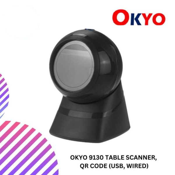 OKYO 9130 TABLE SCANNER, QR CODE (USB, WIRED)