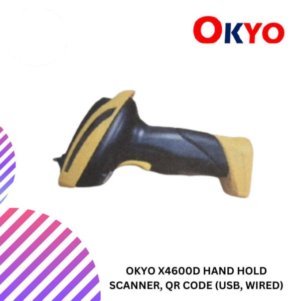 OKYO X4600D HAND HOLD SCANNER, QR CODE (USB, WIRED)