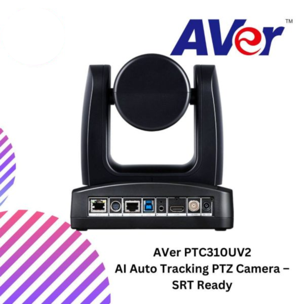 AVer PTC310UV2 AI Auto Tracking PTZ Camera – SRT Ready