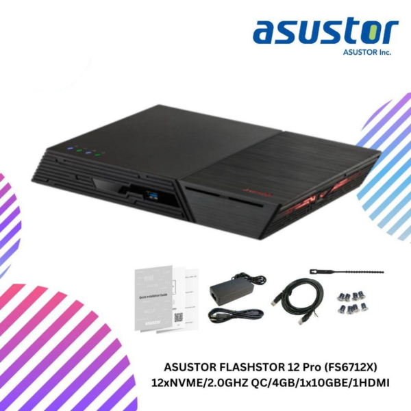 ASUSTOR FS6712X 12xNVME/2.0GHZ QC/4GB/1x10GBE/1HDMI