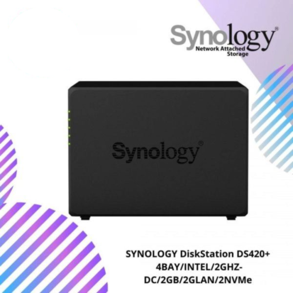 SYNOLOGY DiskStation DS420+ 4BAY/INTEL/2GHZ-DC/2GB/2GLAN/2NVMe