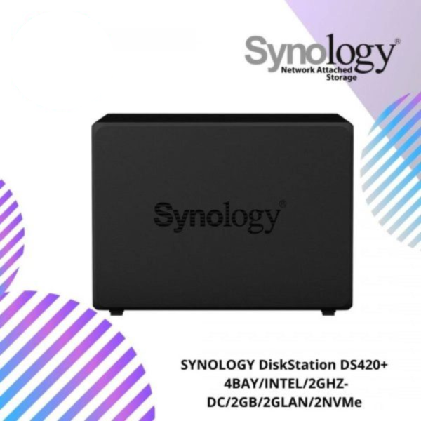 SYNOLOGY DiskStation DS420+ 4BAY/INTEL/2GHZ-DC/2GB/2GLAN/2NVMe