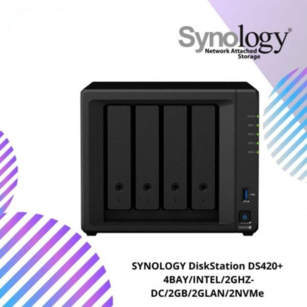 SYNOLOGY DiskStation DS420+ 4BAY/INTEL/2GHZ-DC/2GB/2GLAN/2NVMe
