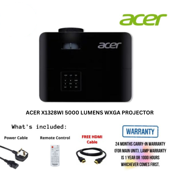 Acer X1328Wi WXGA 5000 Lumens Wireless Projector ( X1328Wi )