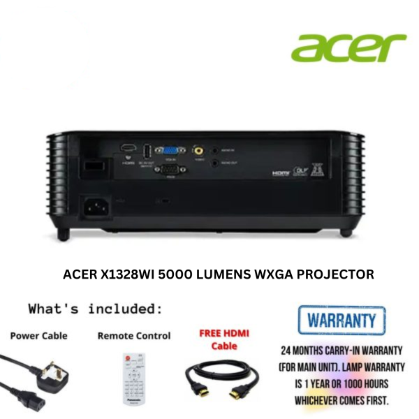 Acer X1328Wi WXGA 5000 Lumens Wireless Projector ( X1328Wi )