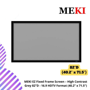 MEKI EZ Fixed Frame Screen – High Contrast Grey 82”D - 16.9 HDTV Format (40.2” x 71.5”)