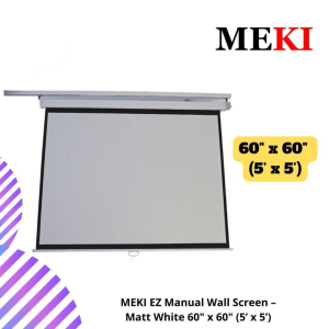 MEKI EZ Manual Wall Screen – Matt White 60" x 60" (5’ x 5’)