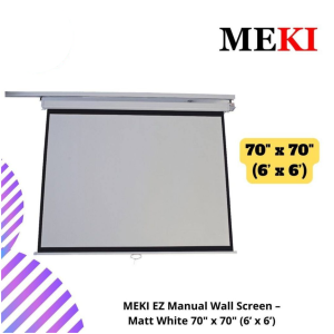 MEKI EZ Manual Wall Screen – Matt White 70" x 70" (6’ x 6’)