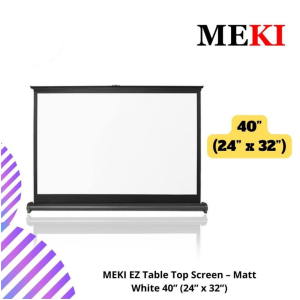 MEKI EZ Table Top Screen – Matt White 40” (24” x 32”)