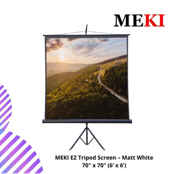 MEKI EZ Tripod Screen – Matt White 70" x 70" (6’ x 6’)