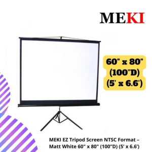 MEKI EZ Tripod Screen NTSC Format – Matt White 60" x 80" (100”D) (5’ x 6.6’)