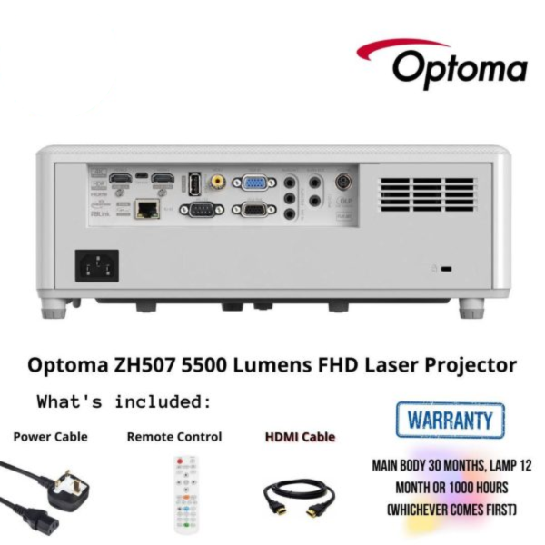 Optoma ZH507 5500 Lumens FHD Laser Projector
