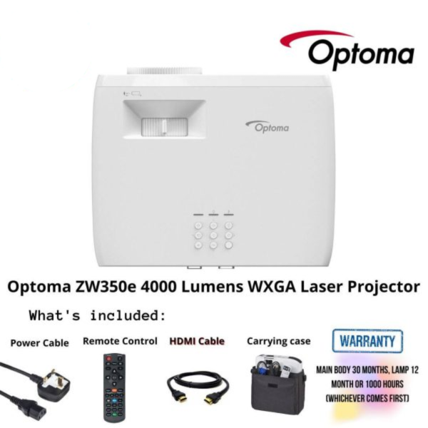 Optoma ZW350e 4000 Lumens WXGA Laser Projector