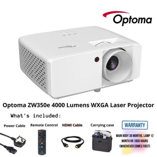 Optoma ZW350e 4000 Lumens WXGA Laser Projector