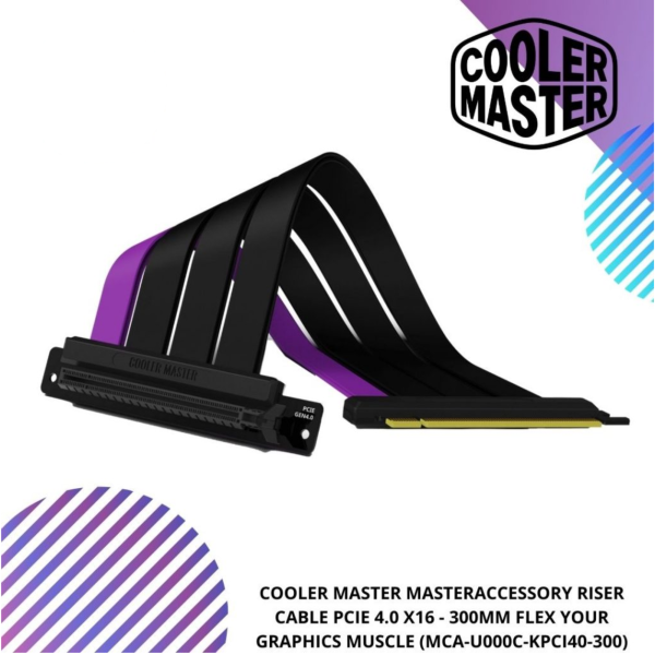 COOLER MASTER MASTERACCESSORY RISER CABLE PCIE 4.0 X16 - 300MM (MCA-U000C-KPCI40-300)