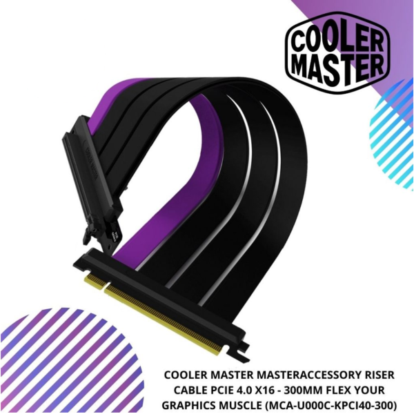 COOLER MASTER MASTERACCESSORY RISER CABLE PCIE 4.0 X16 - 300MM (MCA-U000C-KPCI40-300)
