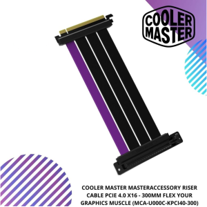 COOLER MASTER MASTERACCESSORY RISER CABLE PCIE 4.0 X16 - 300MM (MCA-U000C-KPCI40-300)
