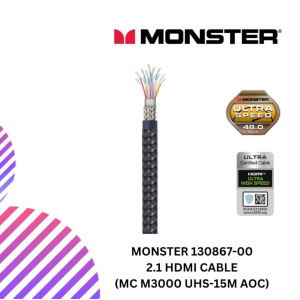 MONSTER 130867-00 2.1 HDMI cable (MC M3000 UHS-15M AOC)