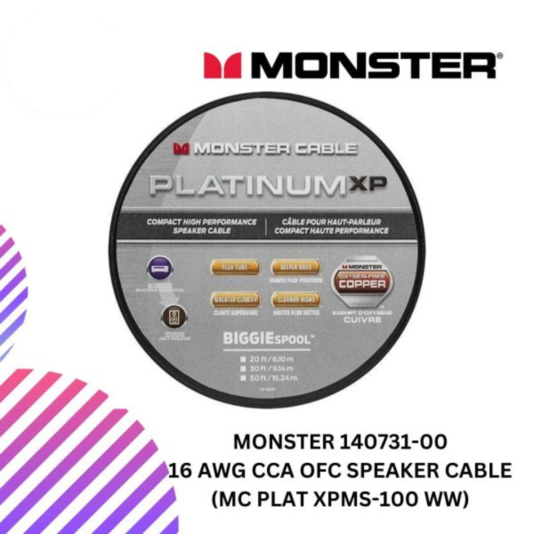 MONSTER 140731-00 16 AWG CCA OFC speaker cable (MC Plat XPMS-100 WW)