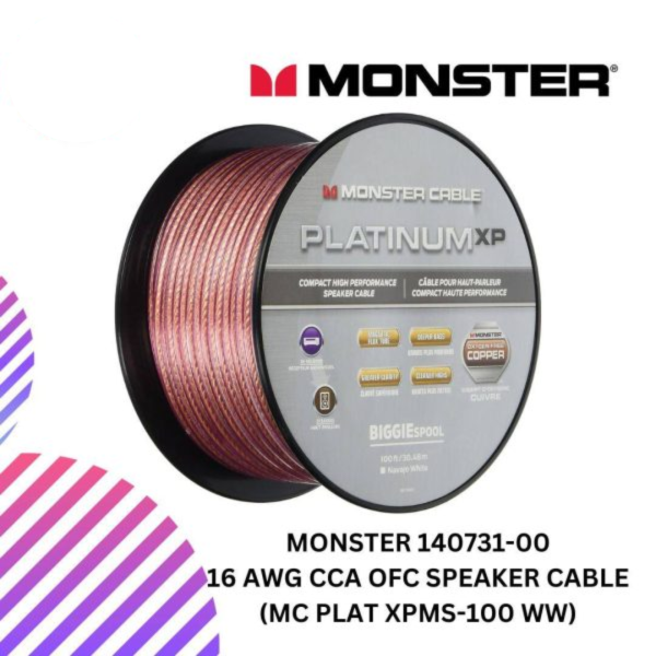 MONSTER 140731-00 16 AWG CCA OFC speaker cable (MC Plat XPMS-100 WW)