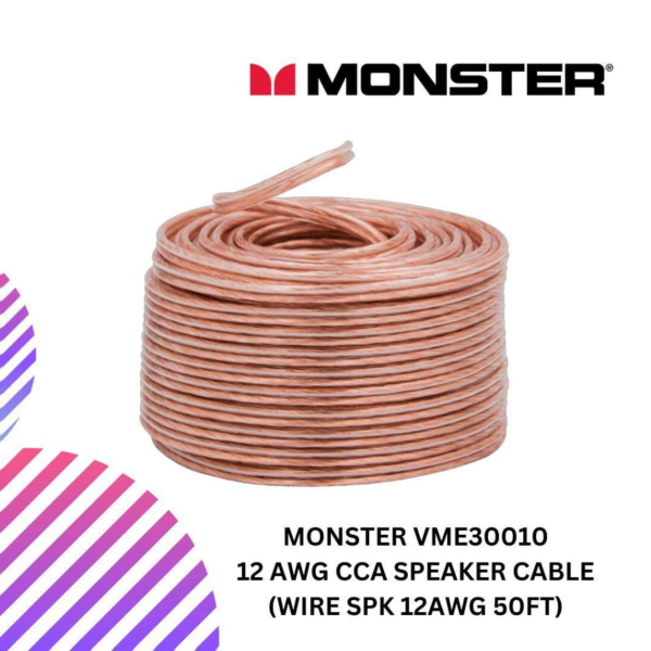 MONSTER VME30010 12 AWG CCA speaker cable (WIRE SPK 12AWG 50FT)