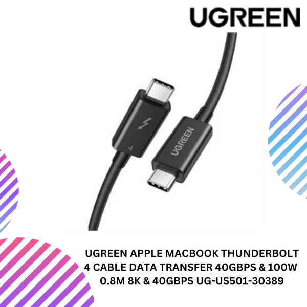 UGREEN APPLE MACBOOK THUNDERBOLT 4 CABLE DATA TRANSFER 40GBPS & 100W CABLE