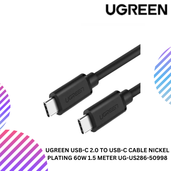 UGREEN USB-C 2.0 TO USB-C CABLE NICKEL PLATING 60W