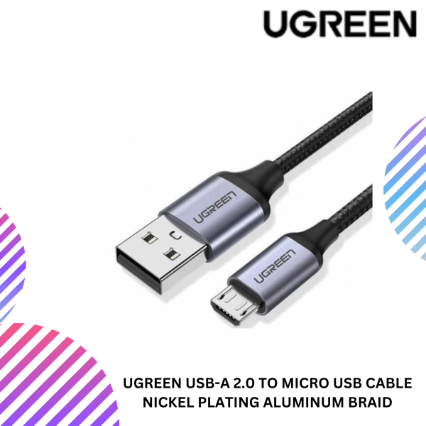 UGREEN USB-A 2.0 TO MICRO USB CABLE NICKEL PLATING ALUMINUM BRAID