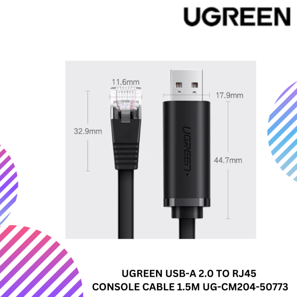 UGREEN USB-A 2.0 TO RJ45 CONSOLE CABLE