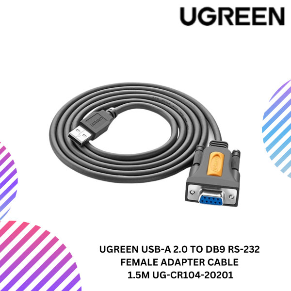 UGREEN USB-A 2.0 TO DB9 RS-232 FEMALE ADAPTER CABLE