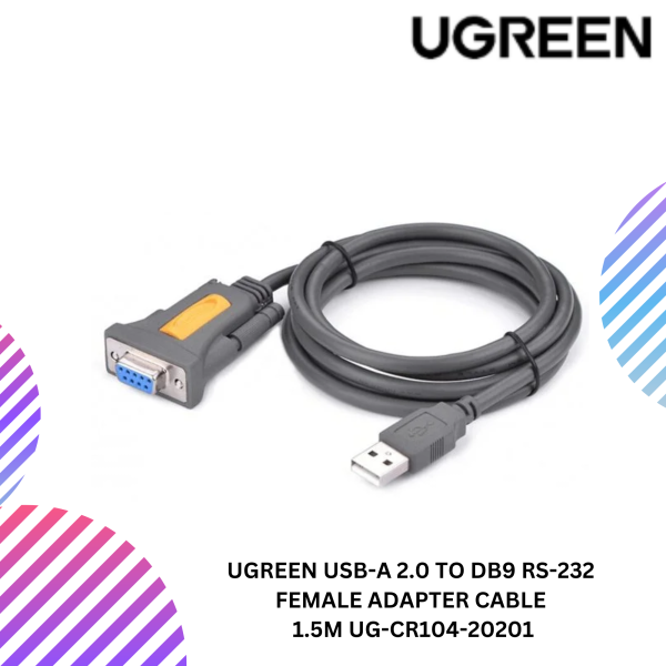 UGREEN USB-A 2.0 TO DB9 RS-232 FEMALE ADAPTER CABLE