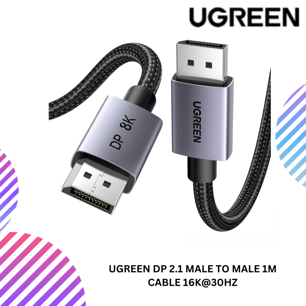 UGREEN DP 2.1 MALE TO MALE 1M CABLE 16K@30HZ