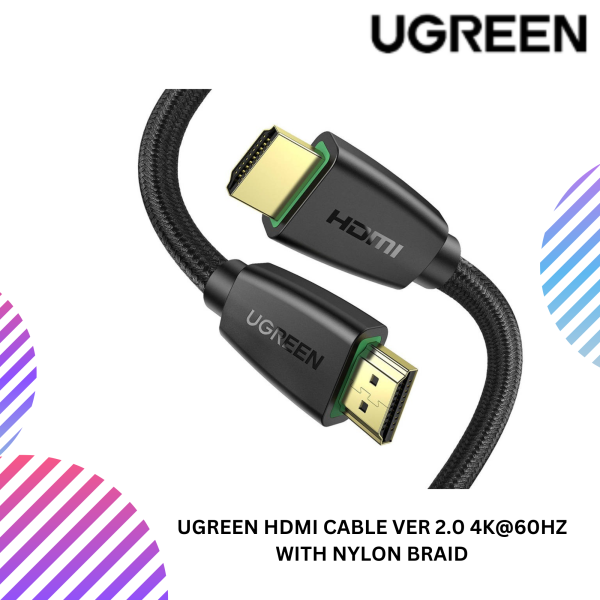 UGREEN HDMI CABLE VER 2.0 4K@60HZ WITH NYLON BRAID