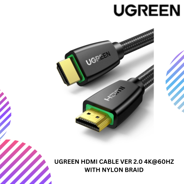 UGREEN HDMI CABLE VER 2.0 4K@60HZ WITH NYLON BRAID